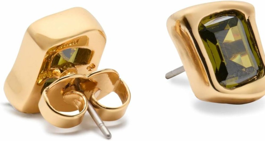 Kate Spade New York Molten Glass Stud Earrings for Women - Elegant Crystal Accent Studs