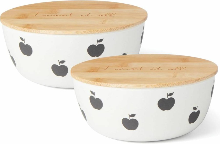Kate Spade New York White and Black Apple Toss Insulated Travel Coffee Mug