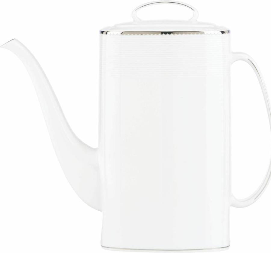 Kate Spade New York Sugar Pointe 5-Piece Dinnerware Set, White Porcelain Place Setting for 4