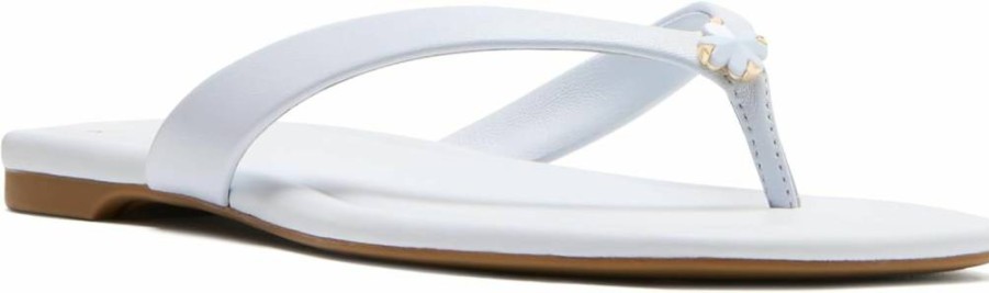 Kate Spade New York Women's Floral Sandals - Stylish Flower Design Summer Flat Sandals for Women