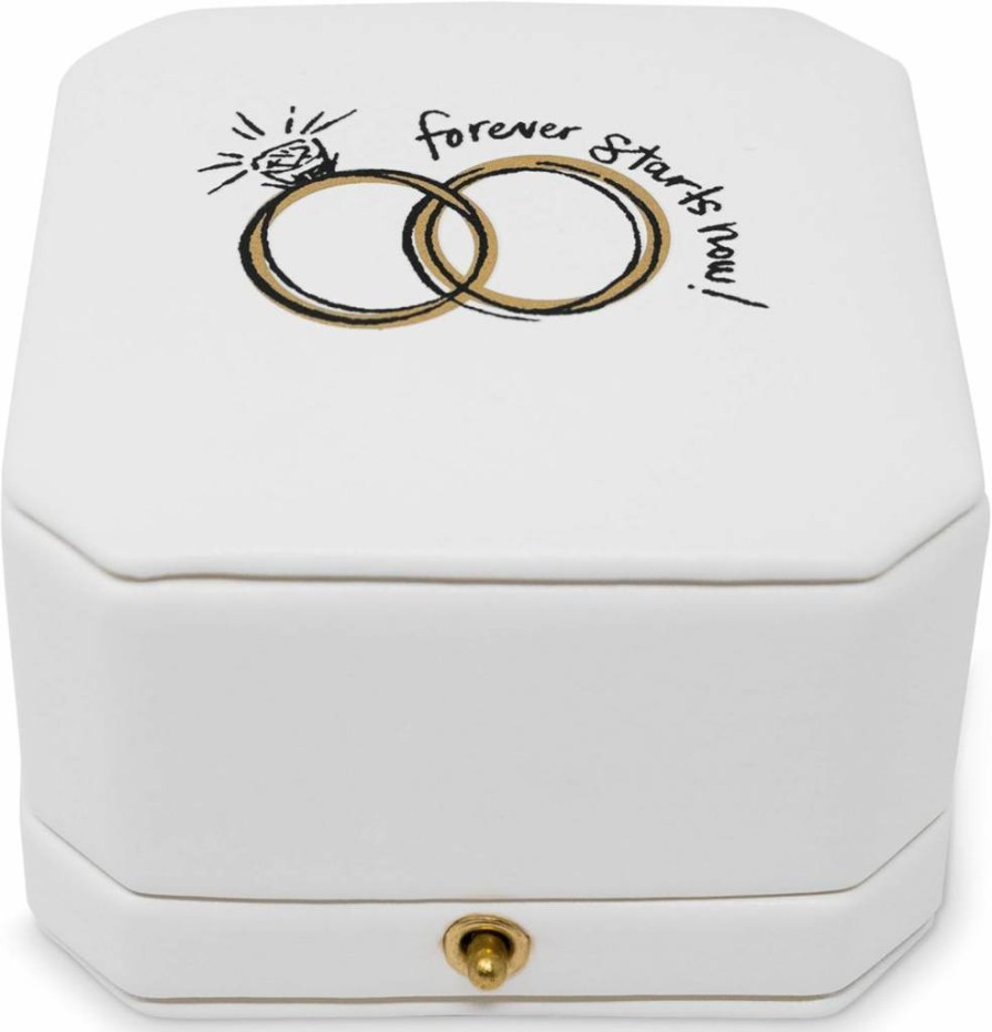 Kate Spade New York Wedding Ring Box - Elegant Proposal & Engagement Ring Holder for Bridal Jewelry Storage