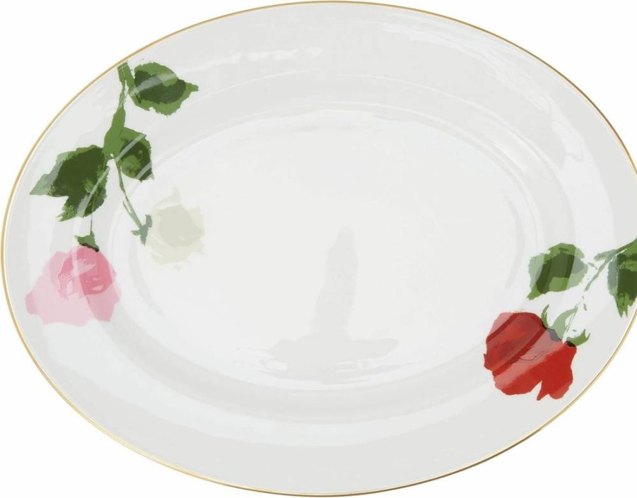 Kate Spade New York Rose Park 5-Piece Dinner Plate Set - Floral Bone China Tableware