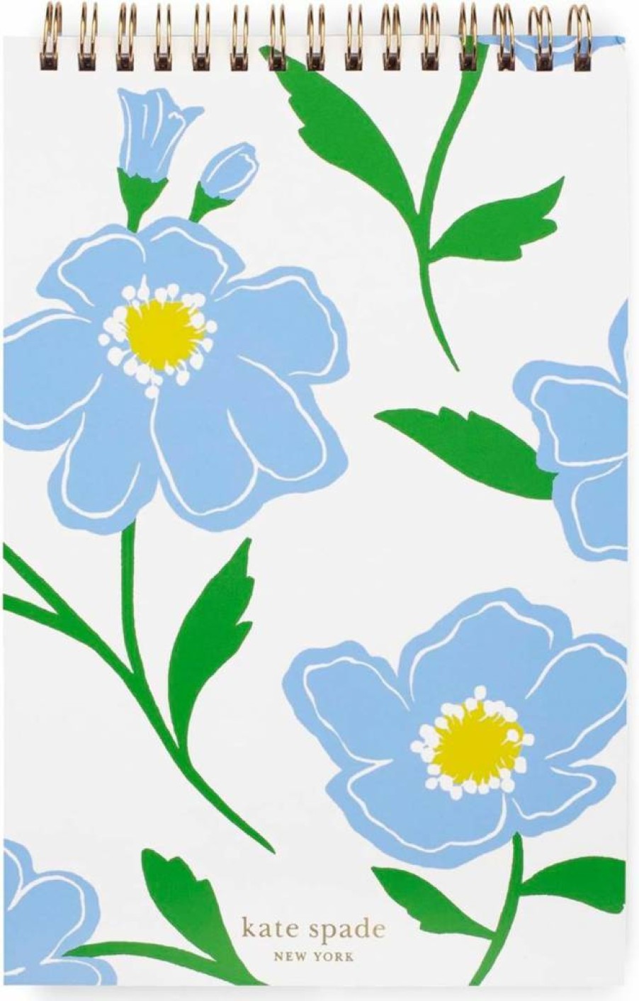 Kate Spade New York Sunshine Floral Top Spiral Notebook - 8.5" x 5.5" Small College Ruled Writing Pad, 112 Pages
