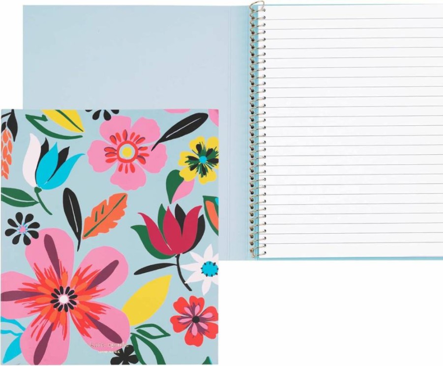 Kate Spade New York Small Safari Floral Journal Notebook - 8.25" x 6.75" Lined Spiral Notebook with 112 Pages