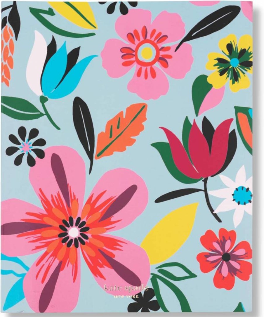 Kate Spade New York Small Safari Floral Journal Notebook - 8.25" x 6.75" Lined Spiral Notebook with 112 Pages
