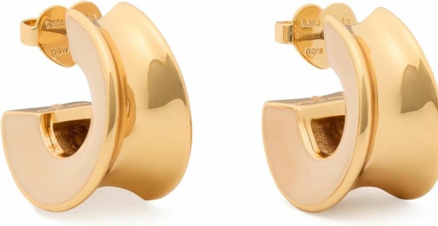 Kate Spade New York Small Bold Hoop Earrings - Stylish Gold-Tone Hoops for Women