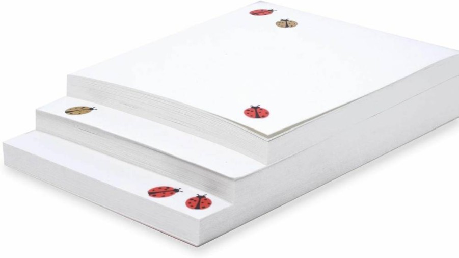 Kate Spade New York Stacked Notepad Set - 3 Colorful Assorted Sized Notepads, 75 Sheets Each, Adventure Stripe Design for Desk Notes & Office Supplies