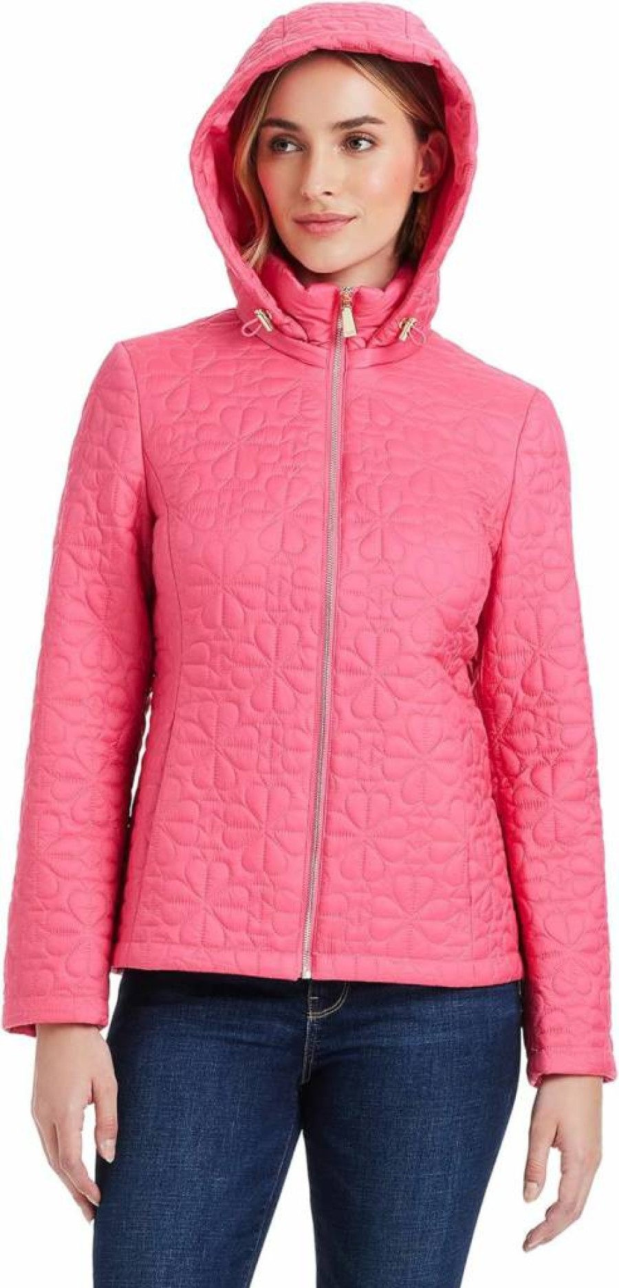Kate Spade New York Women's Quilted Water-Resistant Jacket | Midweight Winter Coat