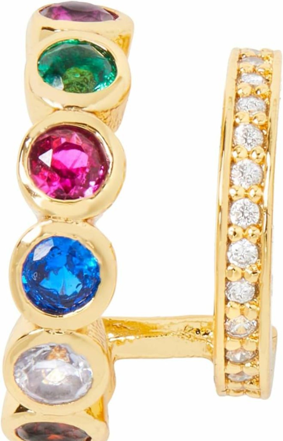 Kate Spade New York Dazzle Double Huggie Earrings – Sparkling Hoop Earrings for Women