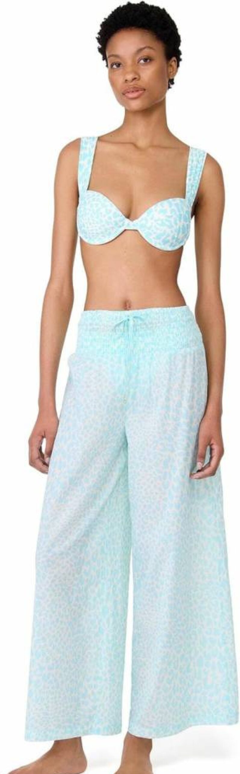 Kate Spade New York Women's Wide Leg Lounge Pants Comfortable Cover Up Bottoms