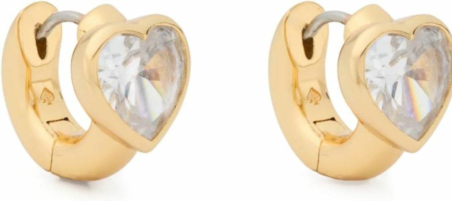 Kate Spade New York My Love Heart Huggie Earrings - Gold-Tone Heart-Shaped Hoop Earrings