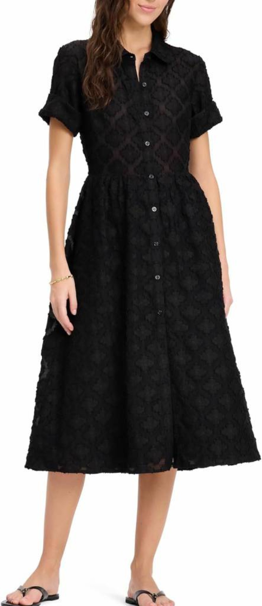Kate Spade New York Women's Belted Midi Shirt Dress - Classic Casual Style