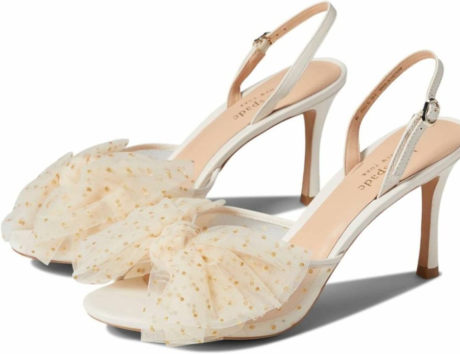 Kate Spade New York Women's Sparkle Heels Bridal Wedding Pumps - Elegant Rhinestone Bridal Shoes for Bride