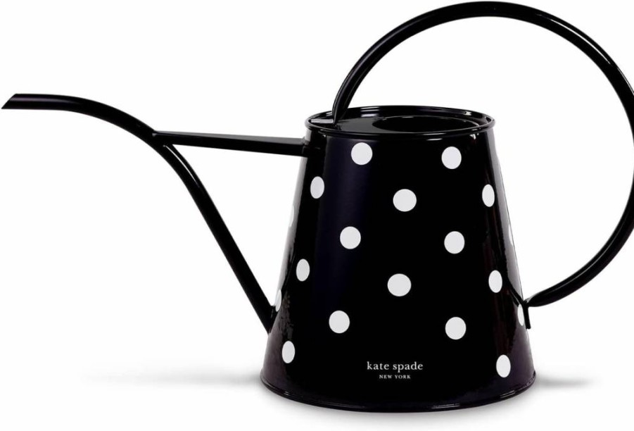Kate Spade New York 2.5L Metal Indoor Watering Can for Plants, Cute Dot Design Gardening Gift for Women