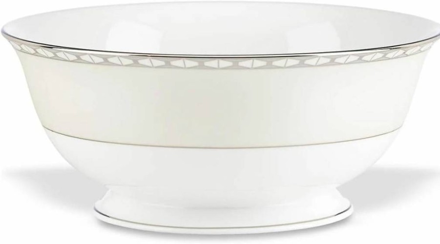 Kate Spade New York White Ceramic Bread Plate with Signature Spade Design – Elegant Serving Dish for Dining & Entertaining