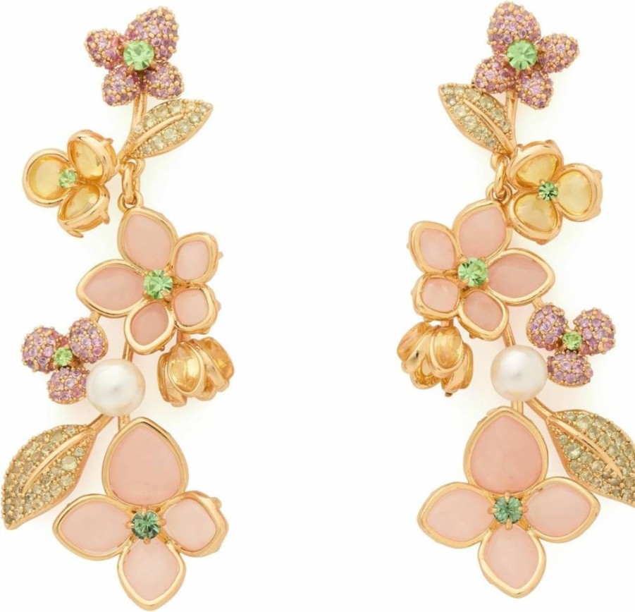 Kate Spade New York Pastel Floral Linear Drop Earrings for Women