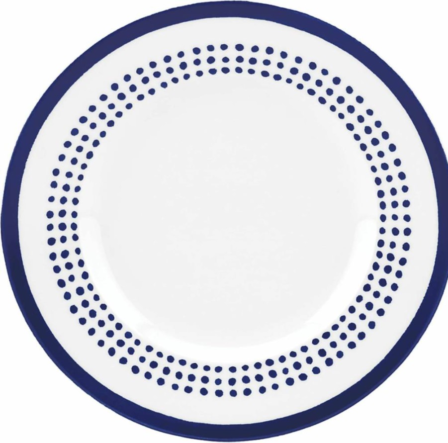 Kate Spade New York Charlotte Street Blue Accent Plate – Decorative Ceramic Dish for Home Décor