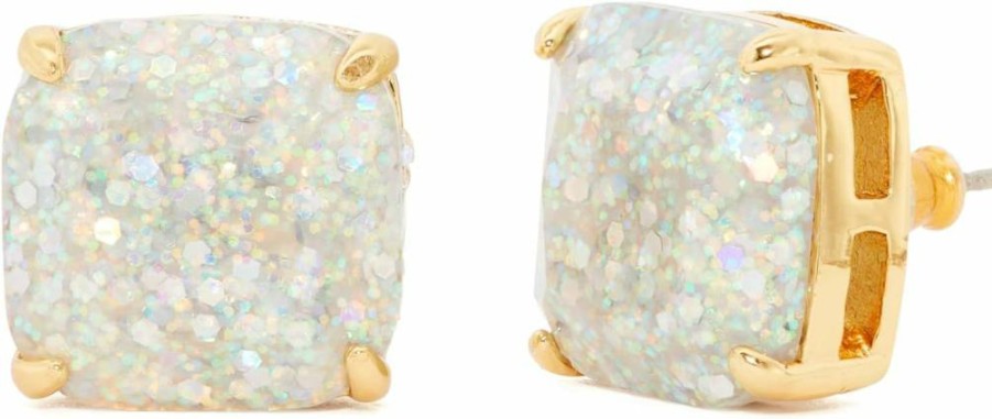 Kate Spade New York Small Square Stud Earrings - Sterling Silver Minimalist Studs for Women