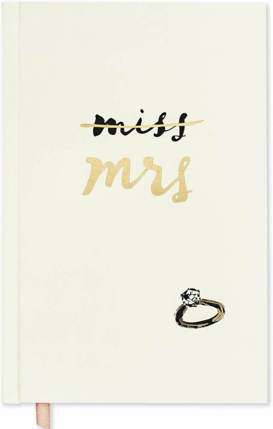 Kate Spade New York Miss to Mrs Bridal Journal - 8.25x5.25 Inch Lined Wedding Planner Notebook with 200 Pages for Brides