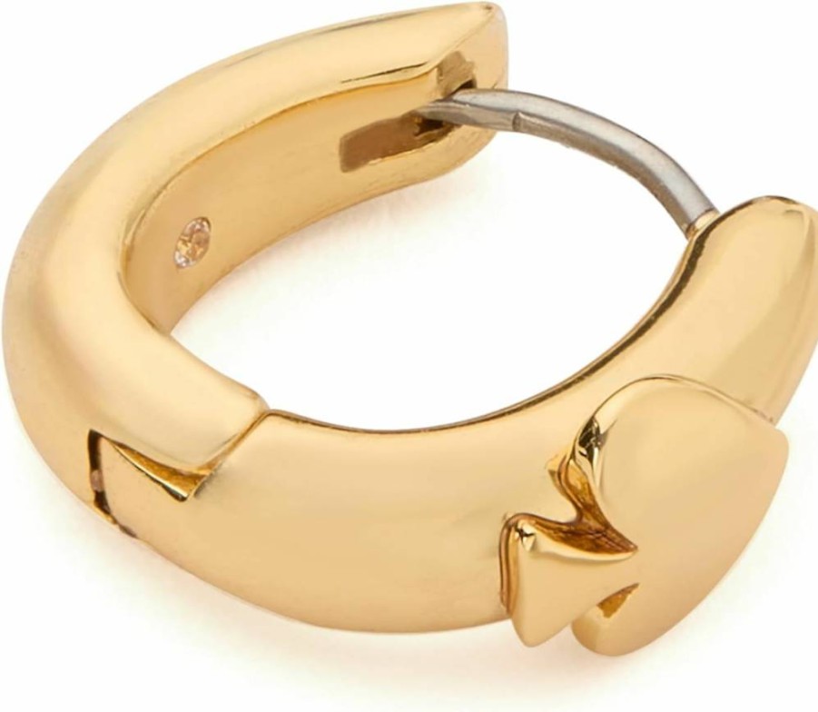 Kate Spade New York So Spade Huggie Earrings: Elegant Gold-Tone Hoop Earrings for Women