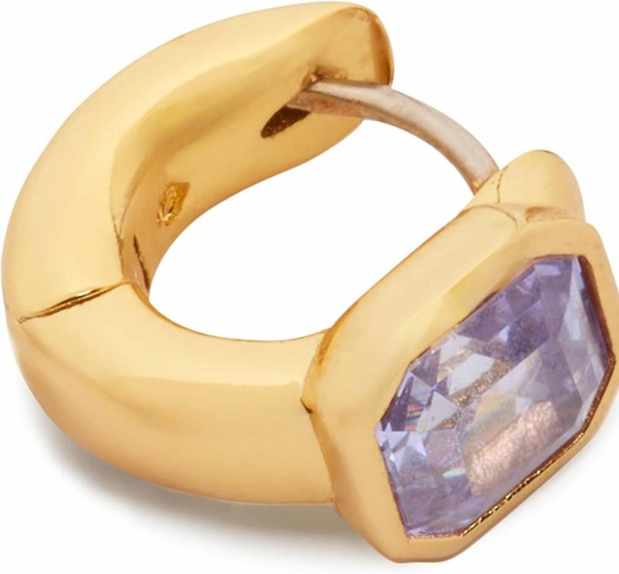 Kate Spade New York Keep Sparkling Asscher Huggie Earrings for Women