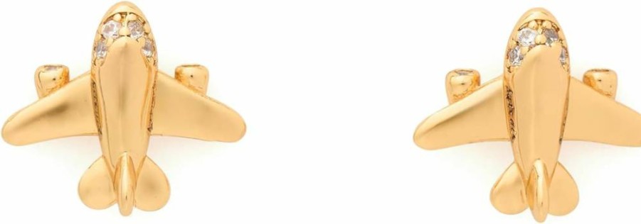 Kate Spade New York Out Of Office Air Stud Earrings - Stylish Gold-Tone Studs for Women