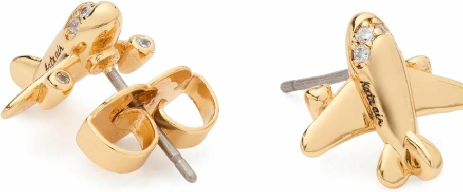 Kate Spade New York Out Of Office Air Stud Earrings - Stylish Gold-Tone Studs for Women