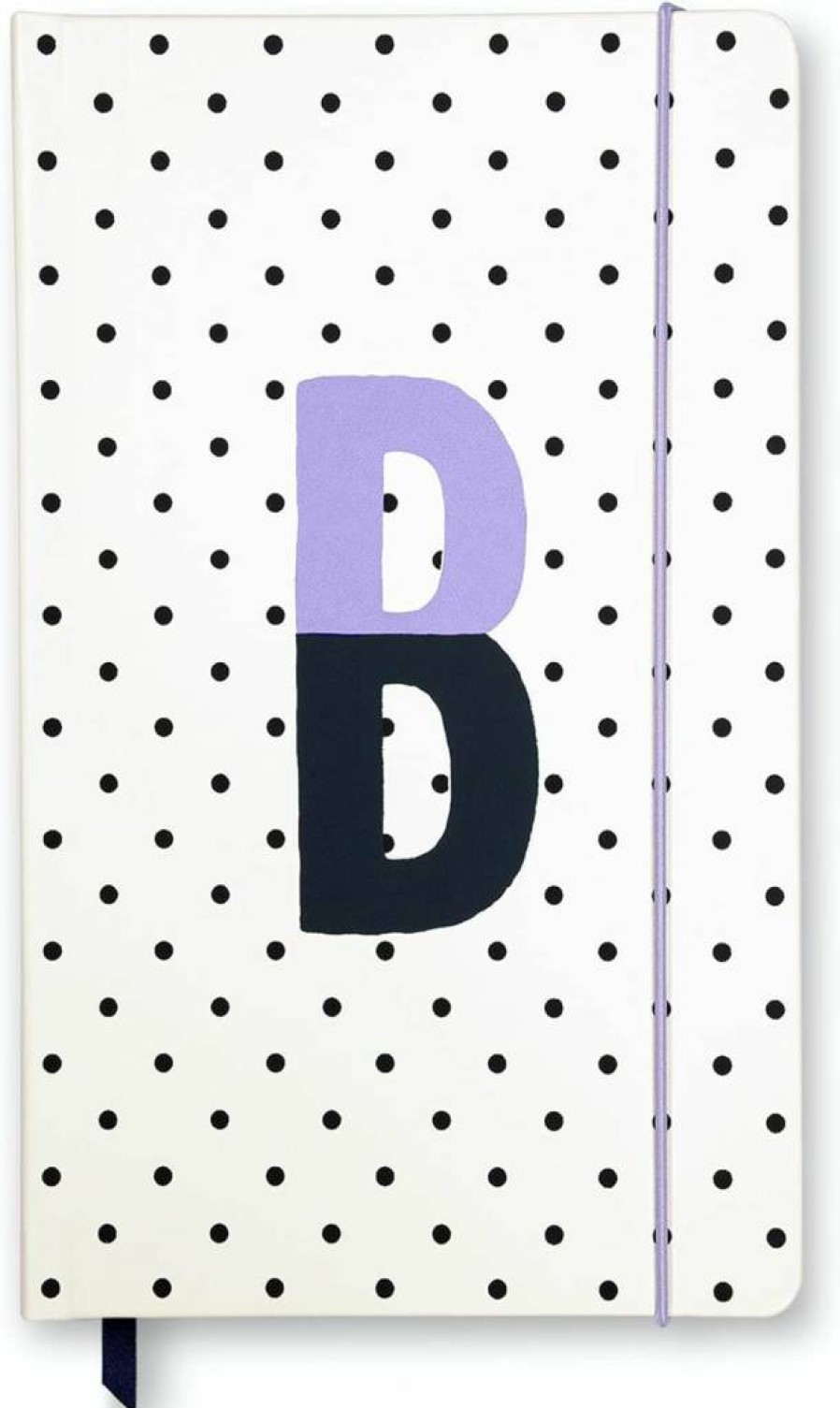 Kate Spade New York Take Note Large Leatherette Notebook - Polka Dot Purple Journal with 168 Lined Pages, Bookmark & Initial Personalization