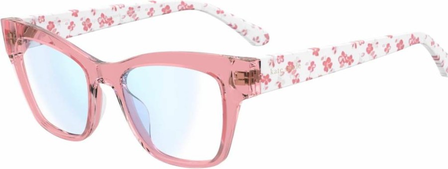 Kate Spade New York Women's Cat Eye Sunglasses in Pink & Blue, 50mm Lens, 17mm Bridge, Stylish Retro Design