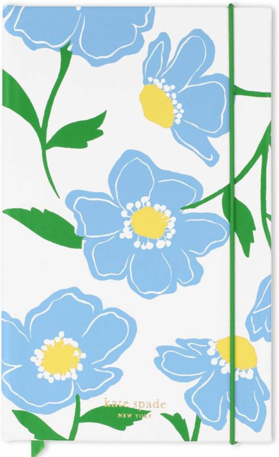Kate Spade New York Green Floral Hardcover Journal - Lined Notebook with 168 Pages, Take Note Large Diary for Writing