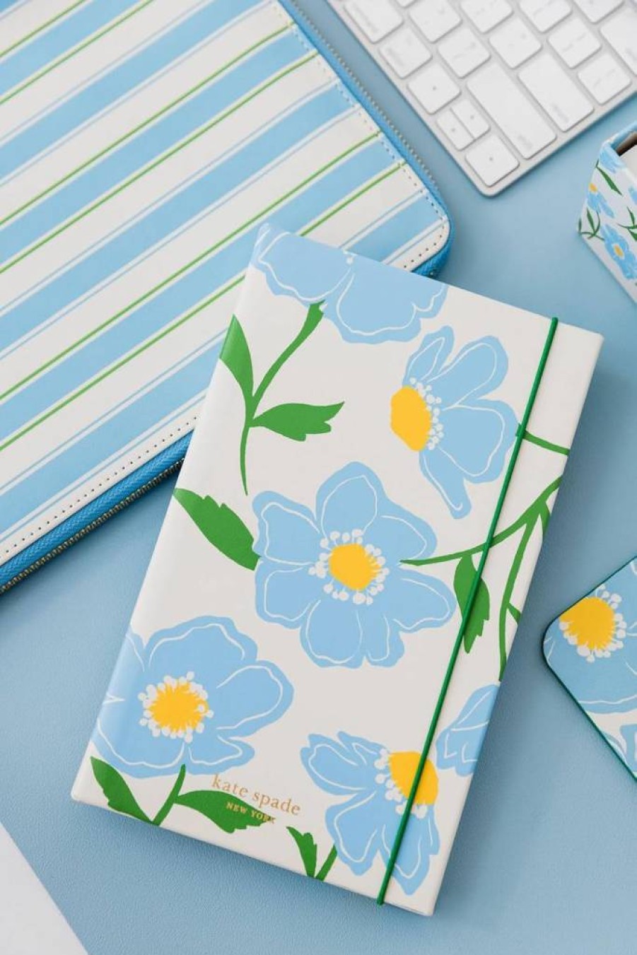 Kate Spade New York Green Floral Hardcover Journal - Lined Notebook with 168 Pages, Take Note Large Diary for Writing
