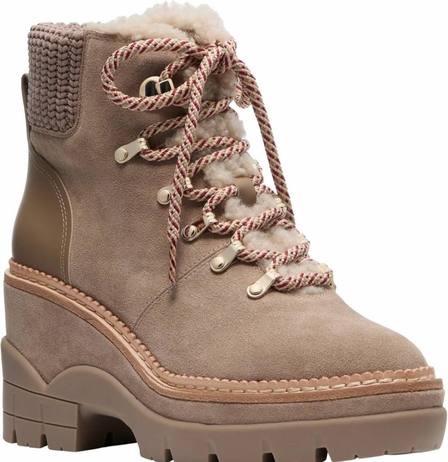 Kate Spade New York Women's Willow Leather Ankle Boots Fashion Lace-Up Booties Chic Low Heel Shoes