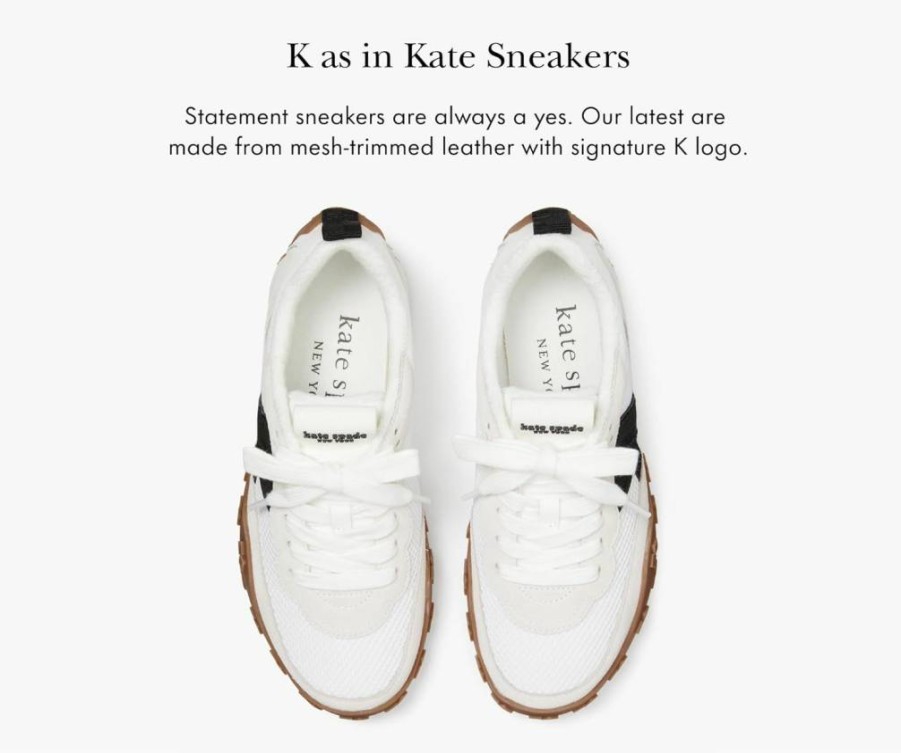 Kate Spade New York Women's K As In Kate Sneaker - Stylish Comfortable Casual Shoes for Women