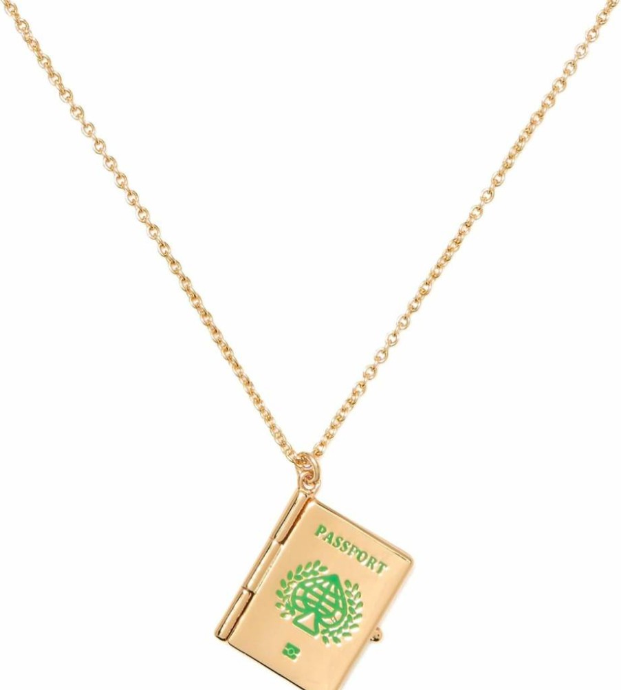 Kate Spade New York Passport Charm Pendant Necklace - Travel-Inspired Jewelry