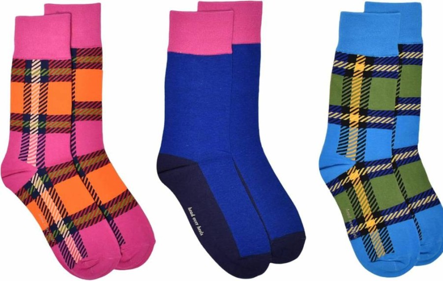 Kate Spade New York Women's 3-Pack Plaid Socks - Soft, Comfortable Crew Socks for Everyday Wear