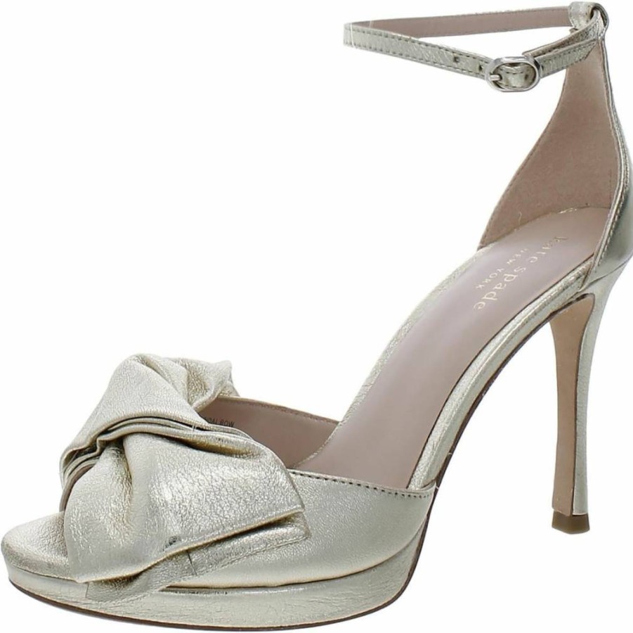 Kate Spade New York Women's Bow Detail Bridal Heel Sandals - Elegant Wedding Pump Shoes