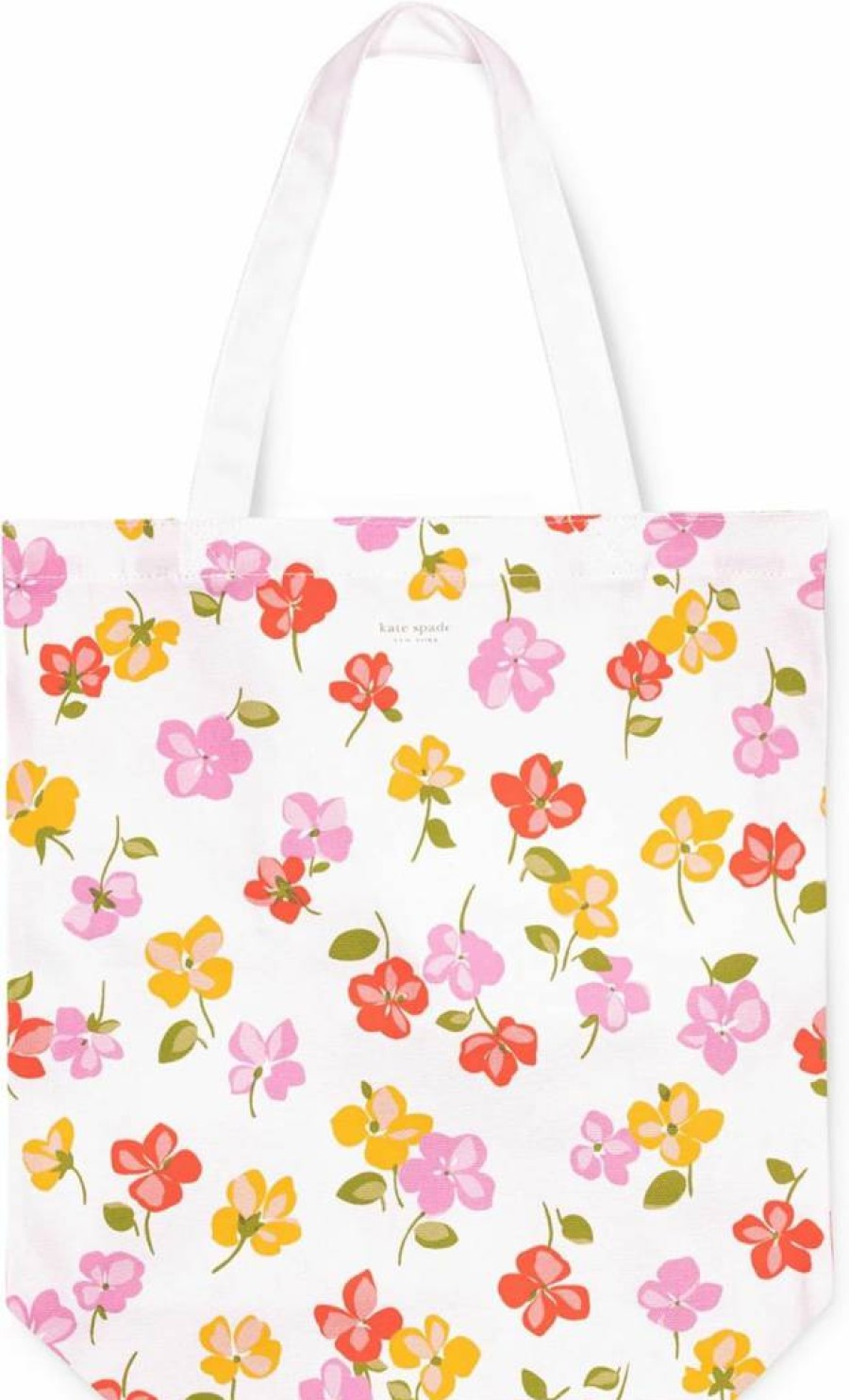 Kate Spade New York Women's Canvas Tote Bag - Stylish Work, Beach & Teacher Book Bag with Pocket