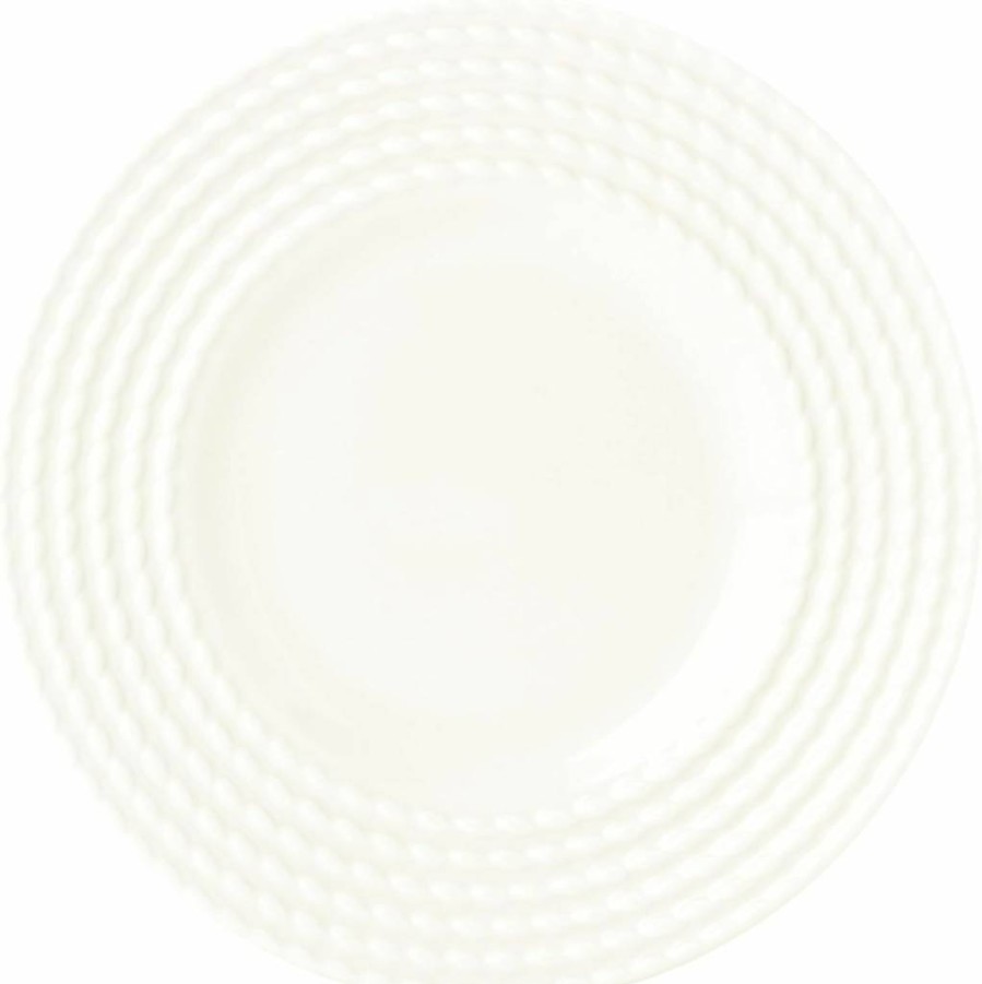 Kate Spade New York White Wickford Party Plate - 0.40 Lb Elegant Dinnerware for Entertaining