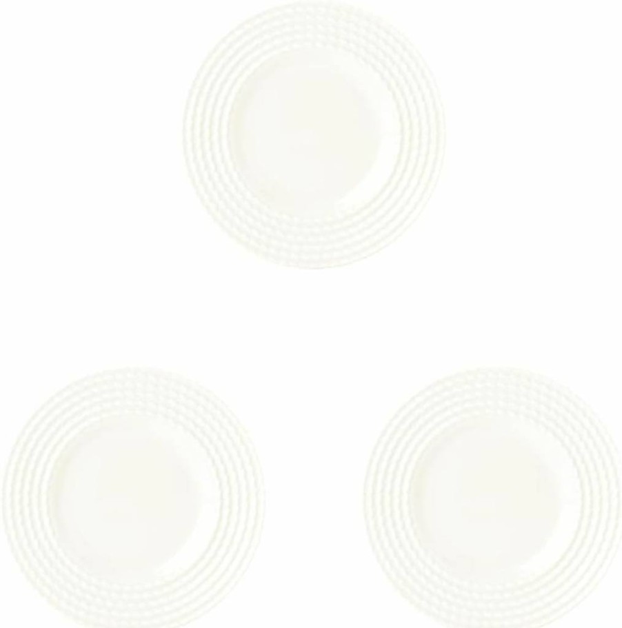 Kate Spade New York White Wickford Party Plate - 0.40 Lb Elegant Dinnerware for Entertaining