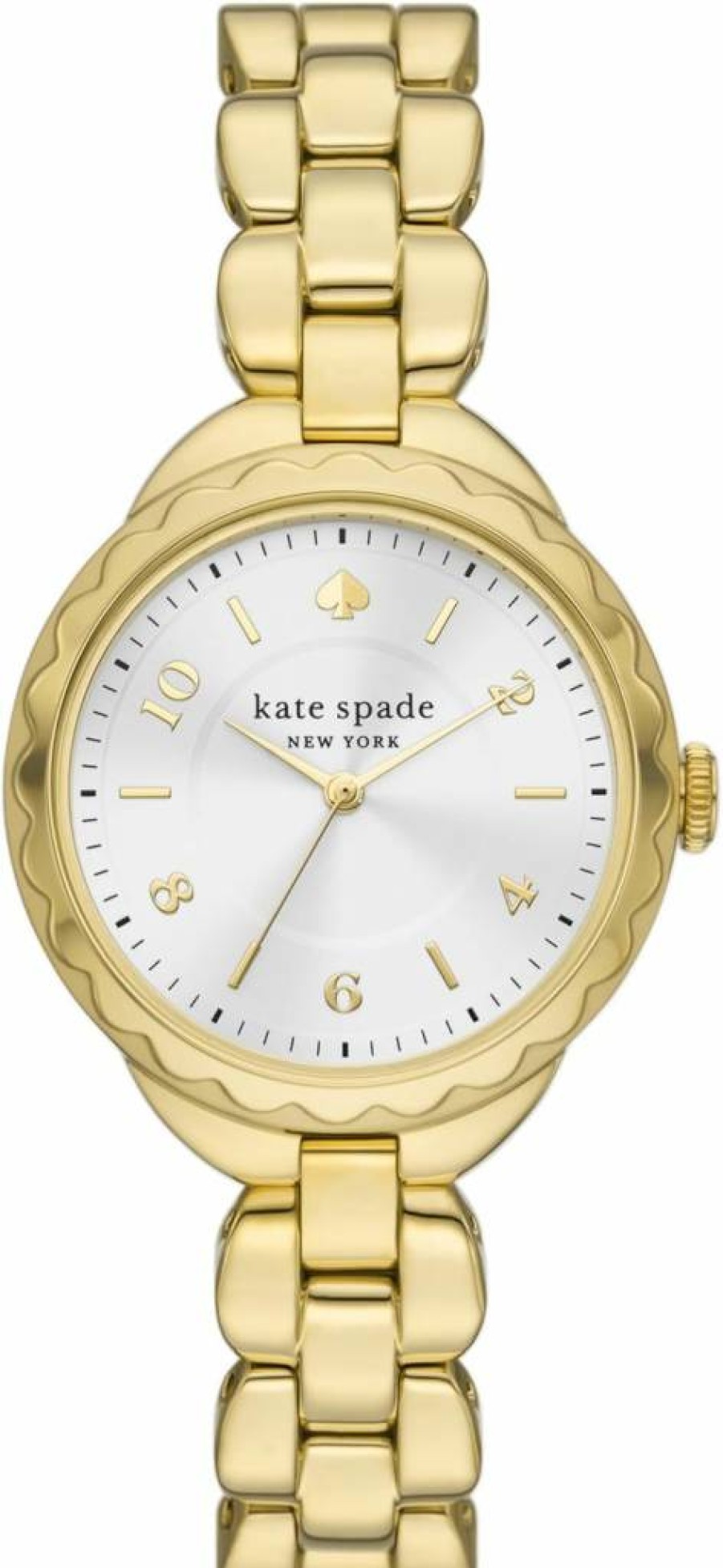 Kate Spade New York Women's Watch - Morningside Stainless Steel Bracelet or Leather Band, Scallop Top Ring Design