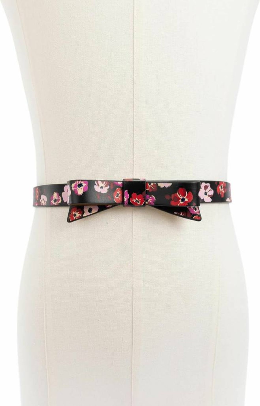 Kate Spade New York Women's 0.75-Inch Bow Detail Belt - Stylish Adjustable Waistband Accessory