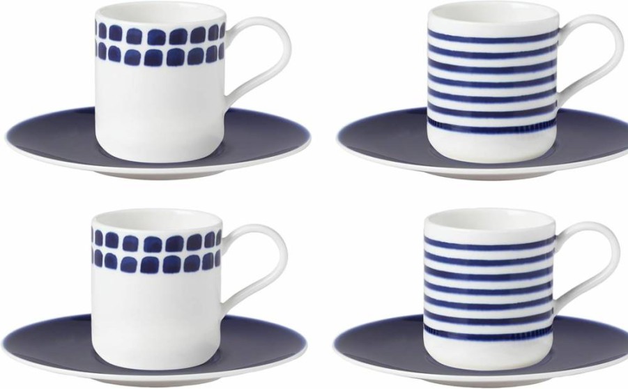 Kate Spade New York Blue Charlotte Street 2-Tier Serving Tray – Elegant Party Platter