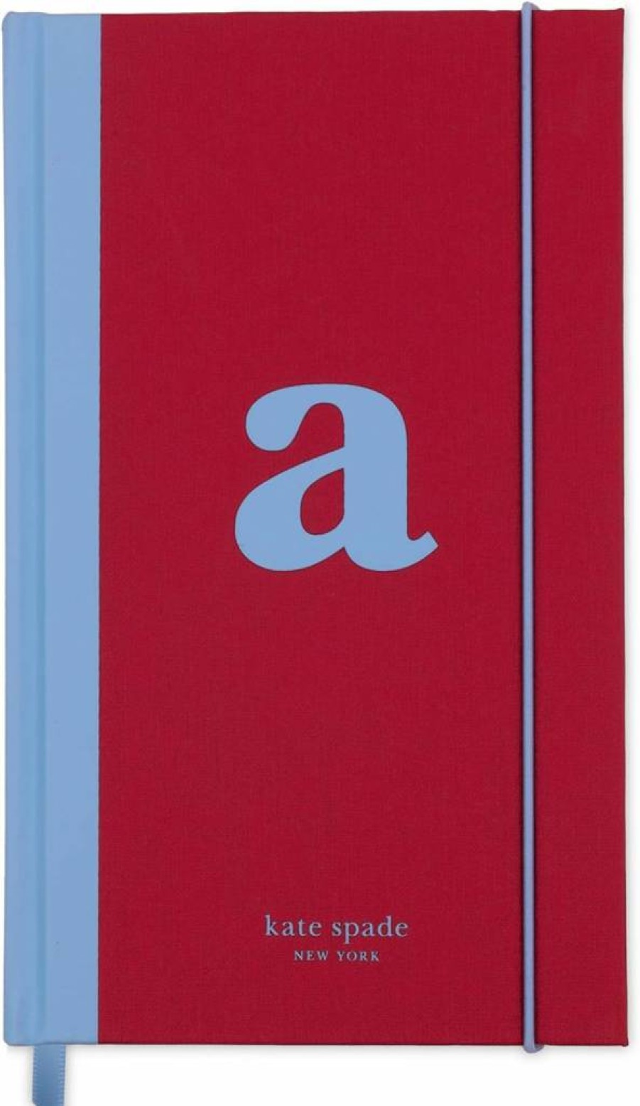Kate Spade New York Monogram Cloth Hardcover Journal - 8.25" x 5.25" Lined Notebook, 168 Pages, Personalized Diary Gift