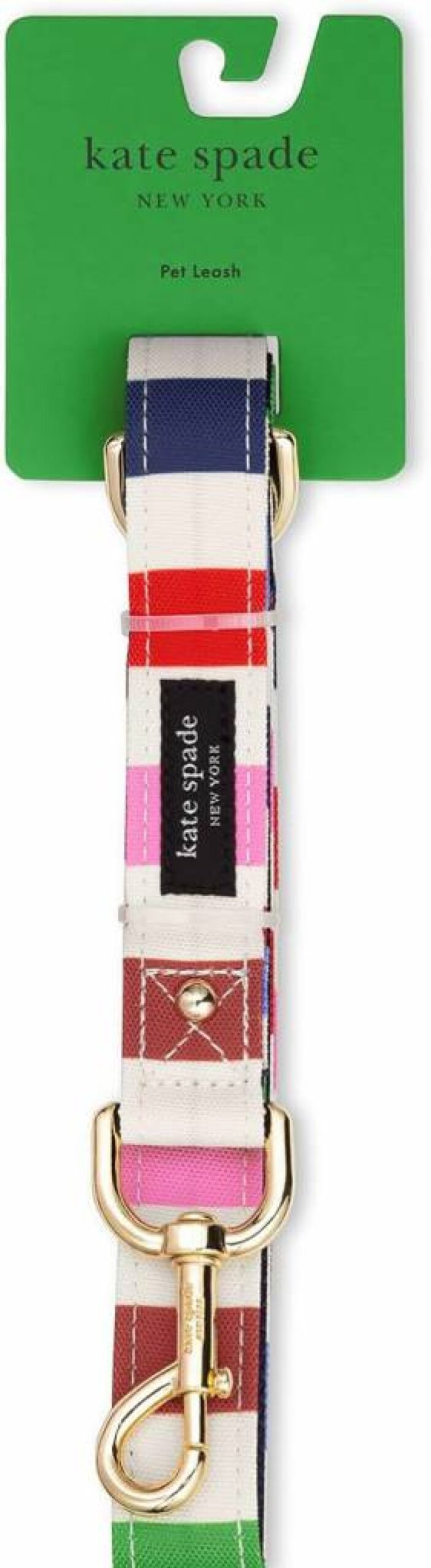 Kate Spade New York Raining Cats & Dogs Pet Leash - 4.5FT Heavy Duty Dog Lead with Gold Hardware for Small & Medium Breeds