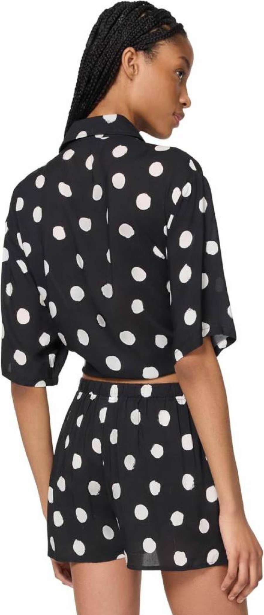 Kate Spade New York Women's Paint Dot Printed Button-Up Cover Up Shirt