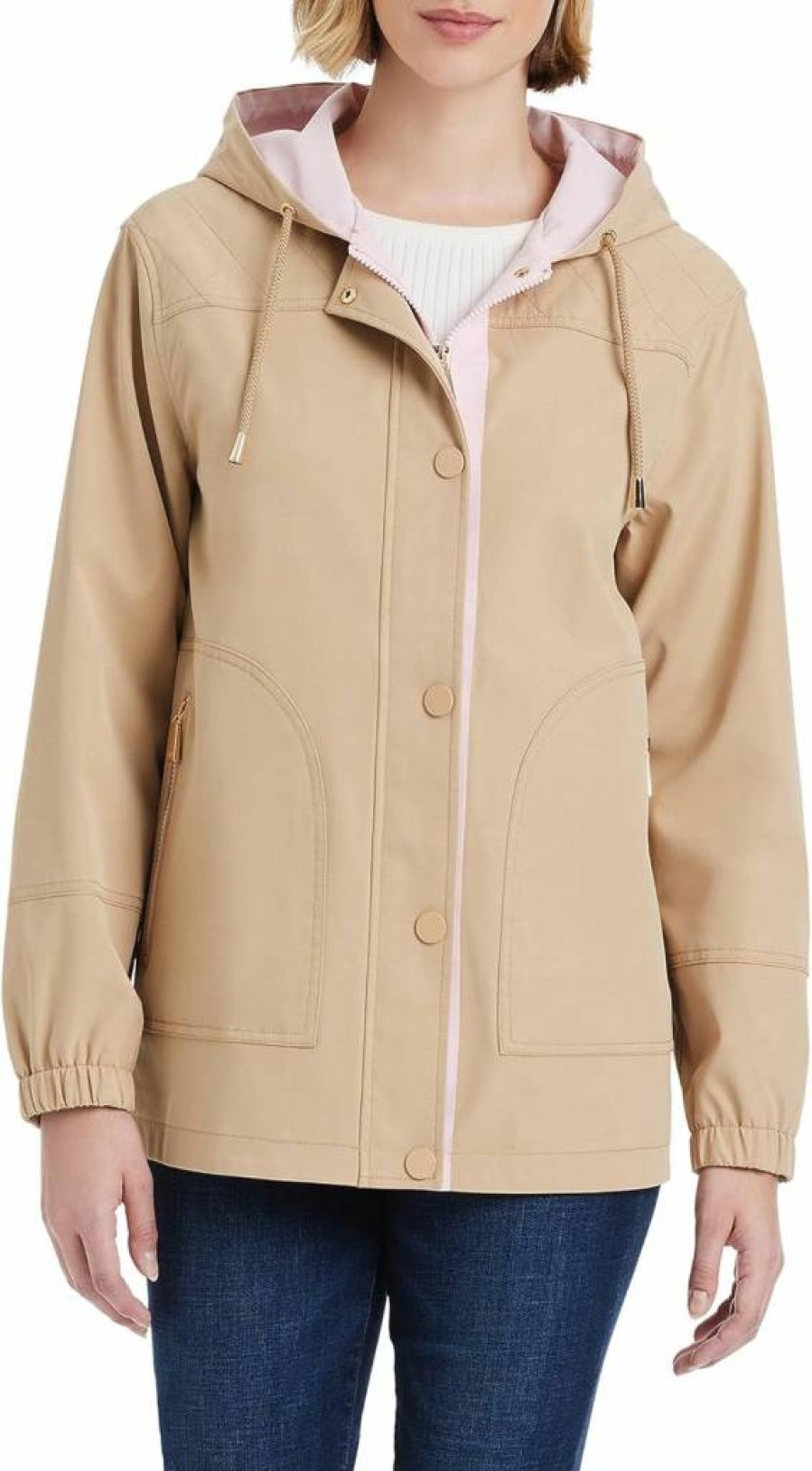 Kate Spade New York Women's Lightweight Water-Resistant Jacket – Stylish Raincoat for All Seasons