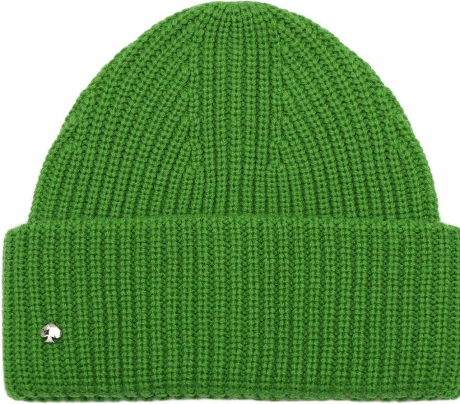 Kate Spade New York Women's Knit Cuff Beanie - Soft Winter Hat with Embroidered Spade Logo