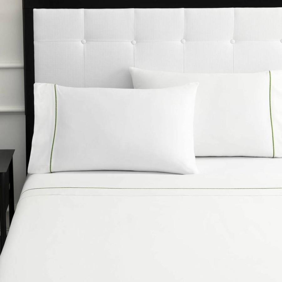 Kate Spade New York 4-Piece Dot King Bedding Set - 100% Cotton, 300 Thread Count, All-Season Comfort, Machine Washable in White & Black