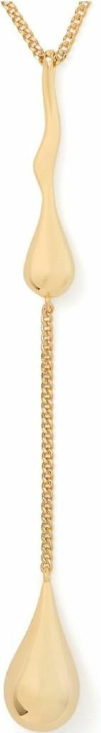 Kate Spade New York Molten Lariat Necklace - Elegant Gold-Tone Layered Chain Necklace for Women