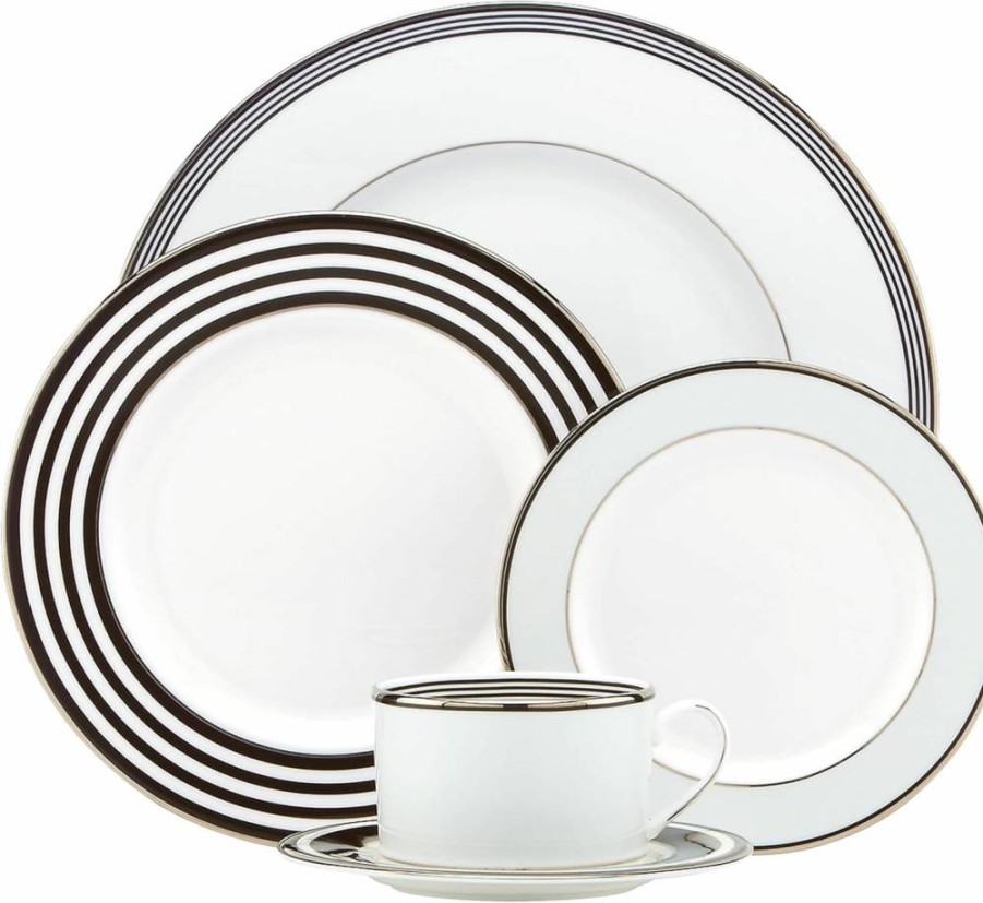 Kate Spade New York Parker Place 13-Inch Oval Serving Tray in Blue – Elegant Entertaining Platter for Dining & Decor